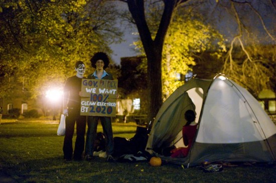 Tufts Halloween Environmental Sleep Out with the Leadership Campaign