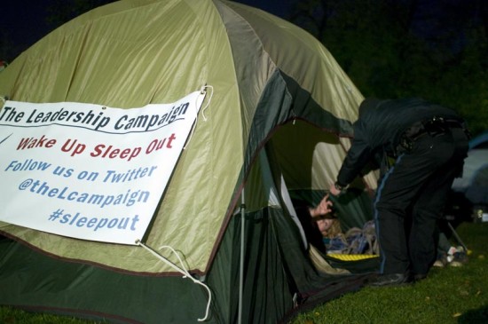 Leadership Environmental Campaign Protest Sleep Out on Boston Common