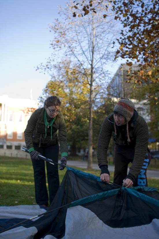 Leadership Environmental Campaign Protest Sleep Out on Boston Common