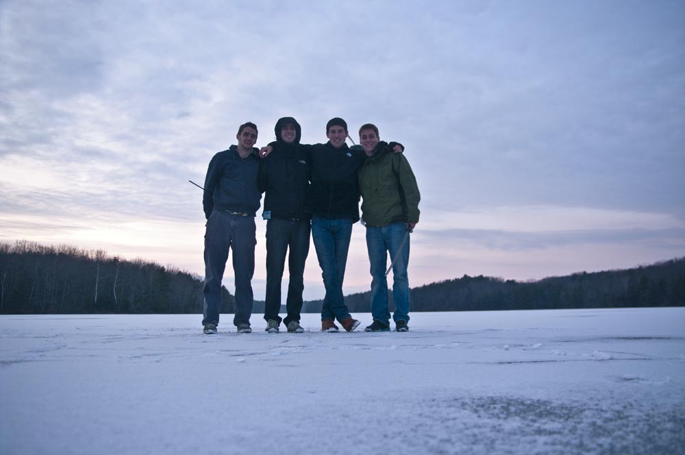 Frozen Maine Lake Adventure
