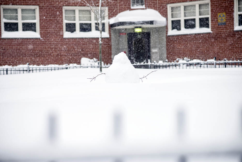 Even the snowmen get buried