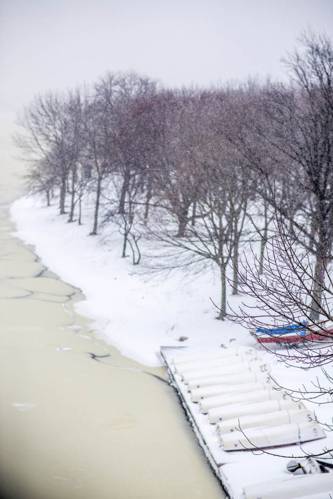 Snowpocalypse Nemo on the Charles River Boston from the BU Bridge
