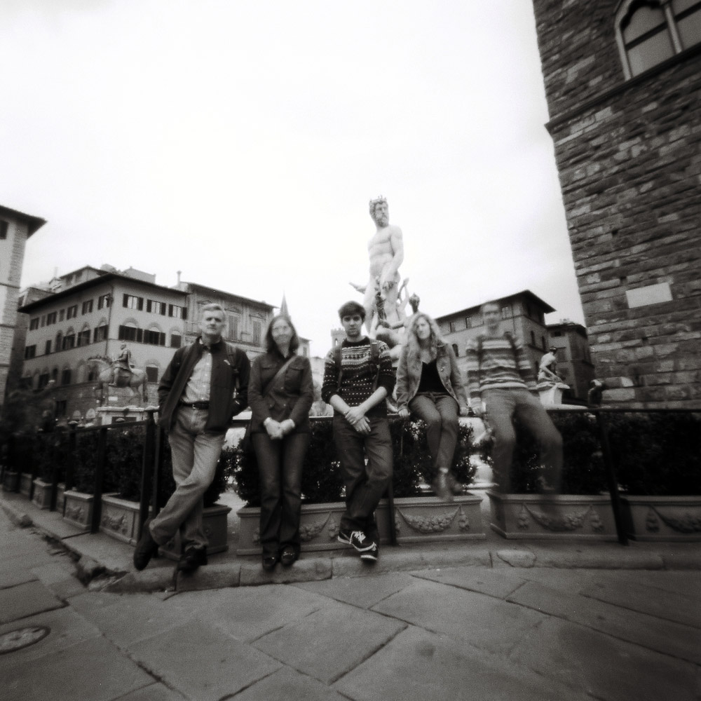 Family portrait outside the Galileo Museum in Florence