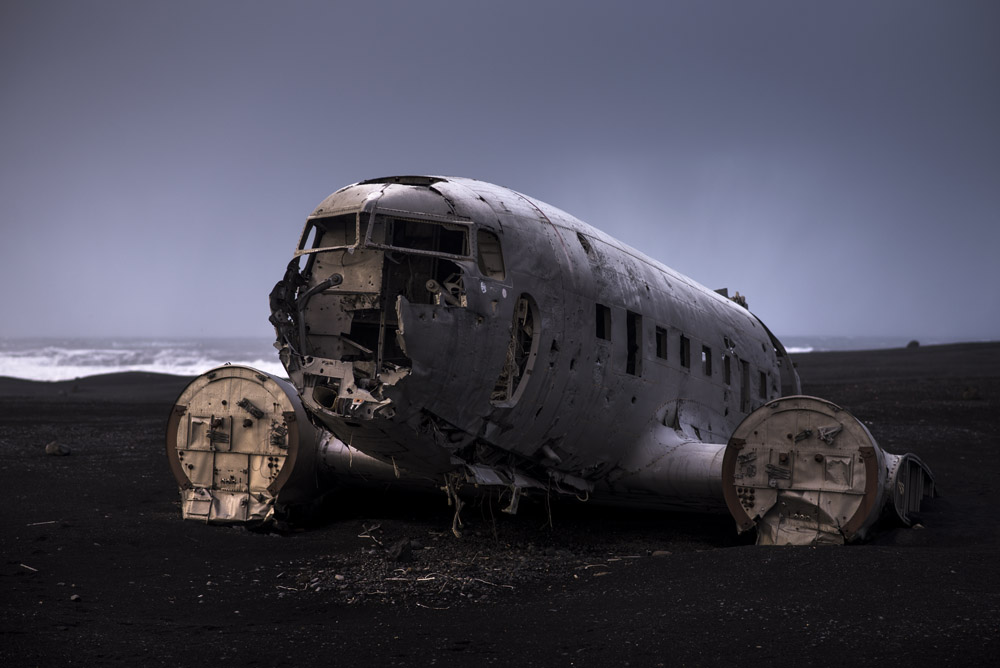 Abandoned US Navy plane in Iceland on an Iceland road trip