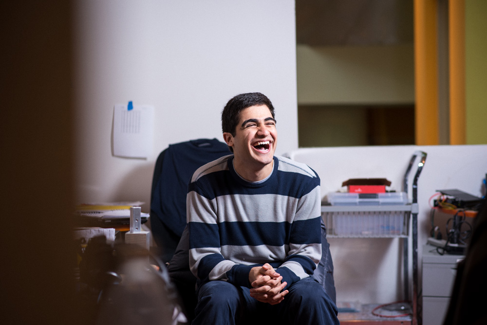 12/02/2015 - Cambridge, MA - Portrait of MIT senior Sami Alsheikh in the CSAIL office in the Stata Center on December 2nd, 2015. (Ian MacLellan for MIT News)